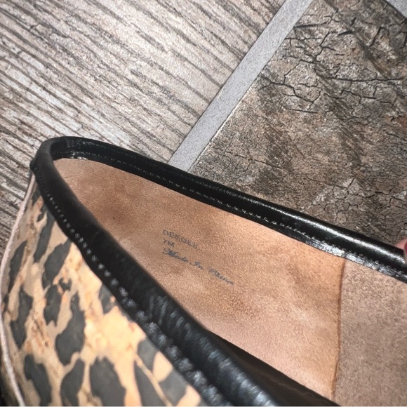Donald J Pliner Deedee Leopard Loafers, Square Toe, Cork, women’s Size 7M, Brown - Picture 8 of 12